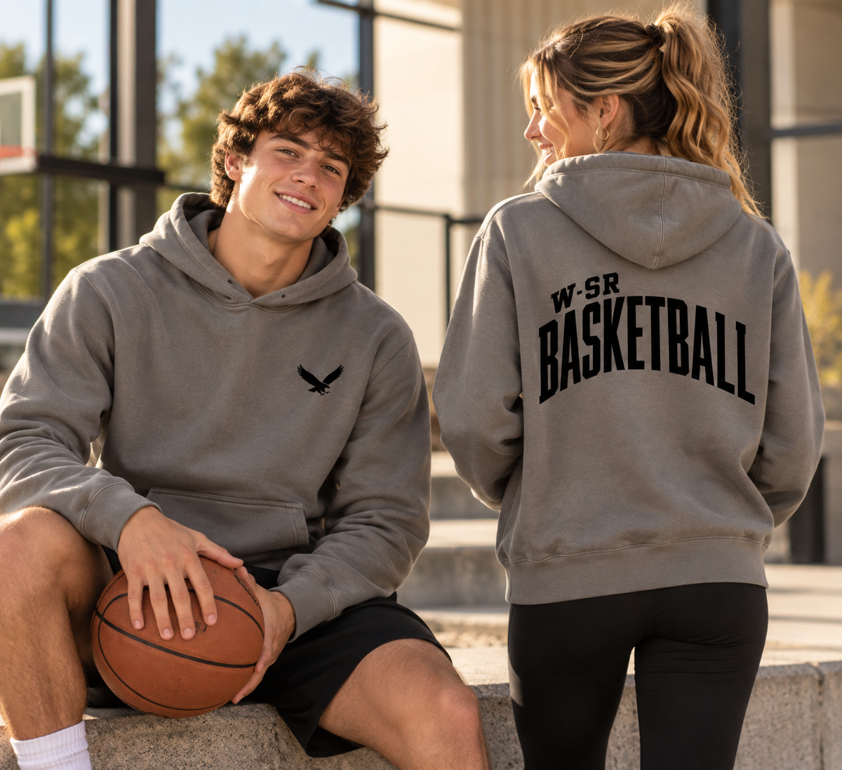 Go Hawk Basketball Heritage Hoodie