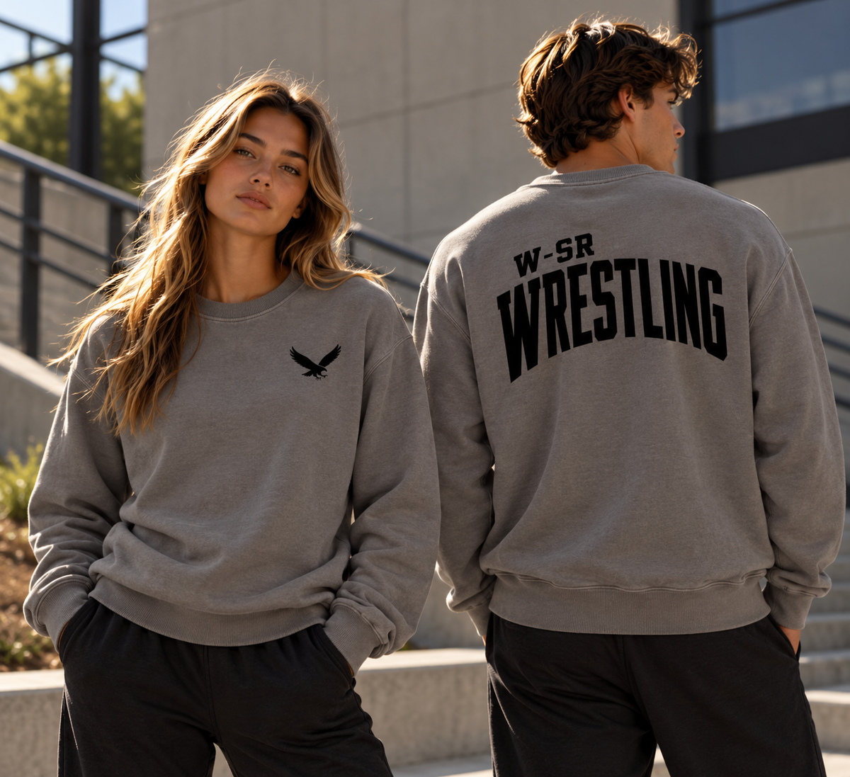 Go Hawk Wrestling Heritage Crewneck Sweatshirt