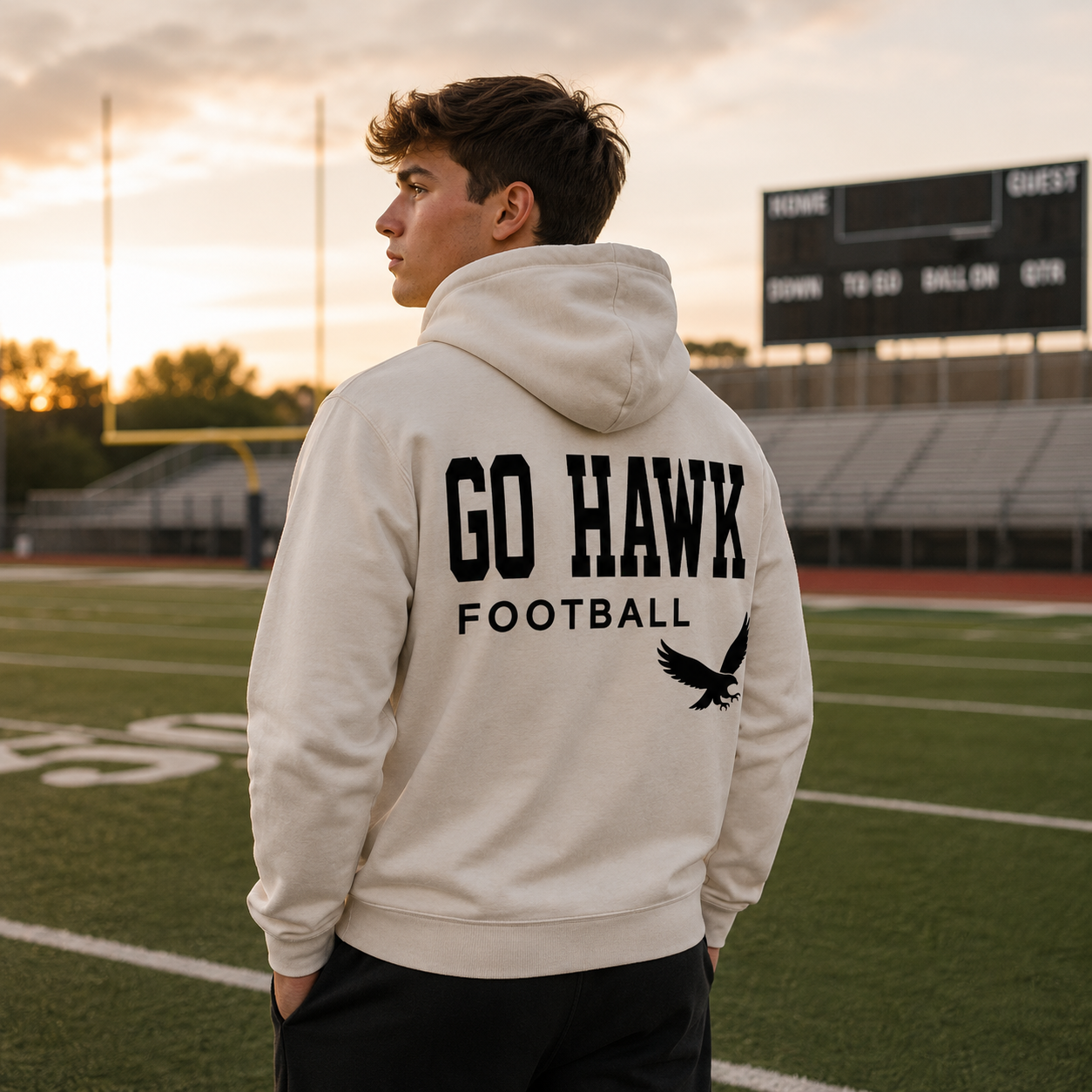 Go Hawk Football Heritage Hoodie