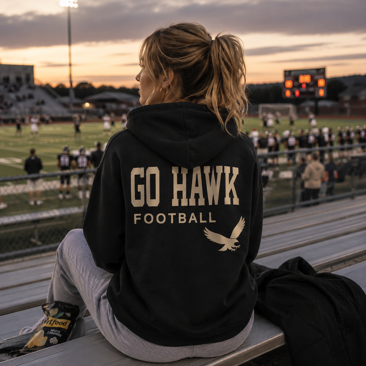 Go Hawk Football Heritage Hoodie