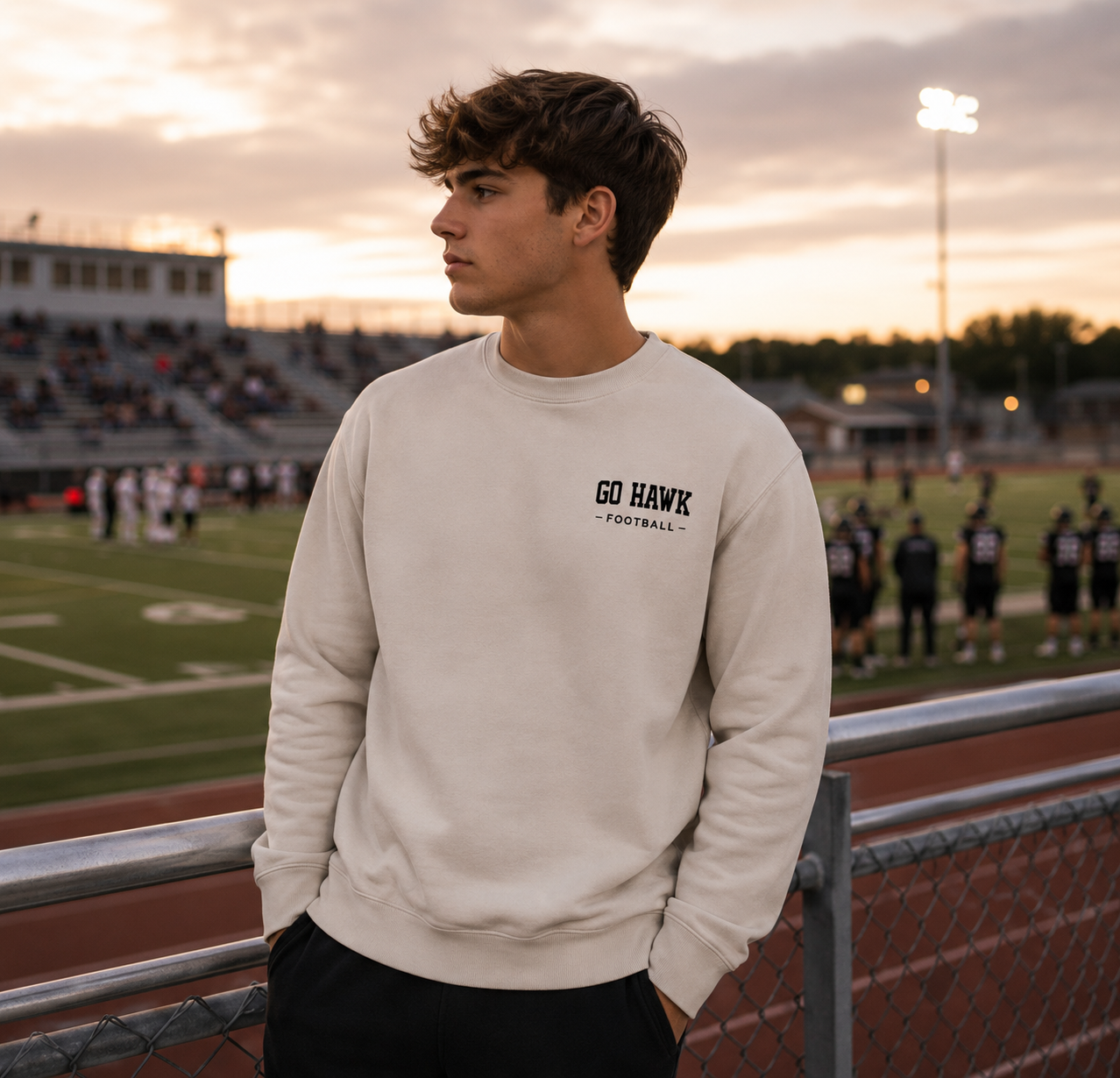 Go Hawk Football Heritage Crewneck Sweatshirt