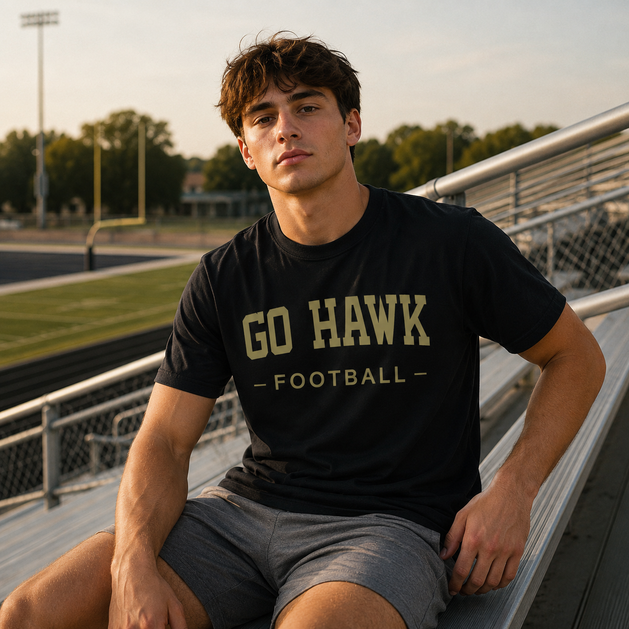 Go Hawk Football Essentials Tee