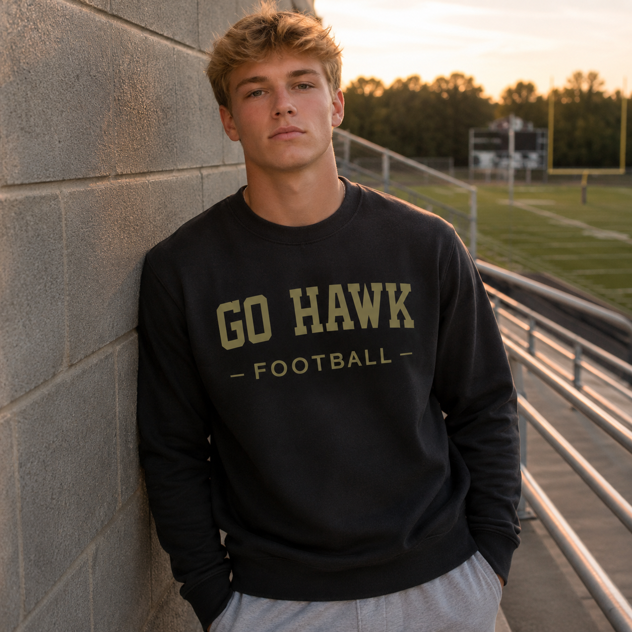 Go Hawk Football Essentials Crewneck Sweatshirt