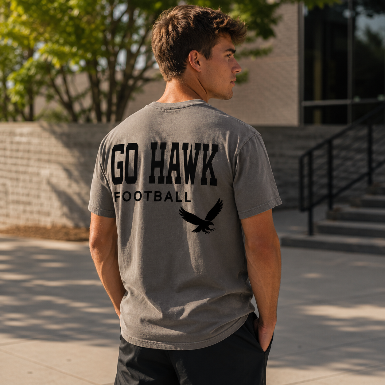 Go Hawk Football Heritage Tee