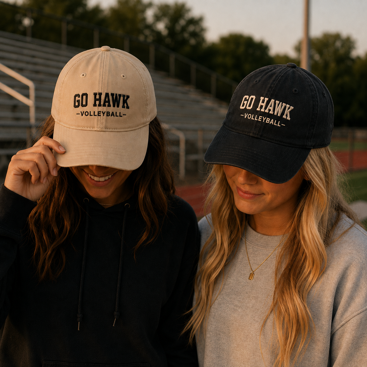 Go Hawk Volleyball Relaxed Twill Cap