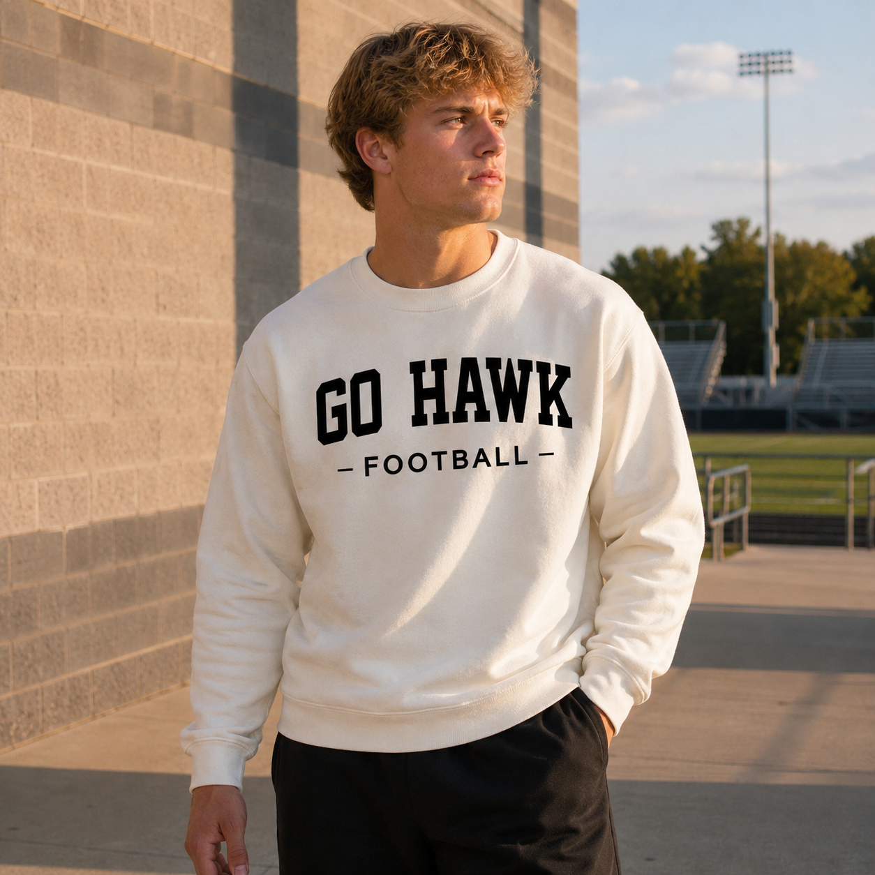 Go Hawk Football Essentials Crewneck Sweatshirt