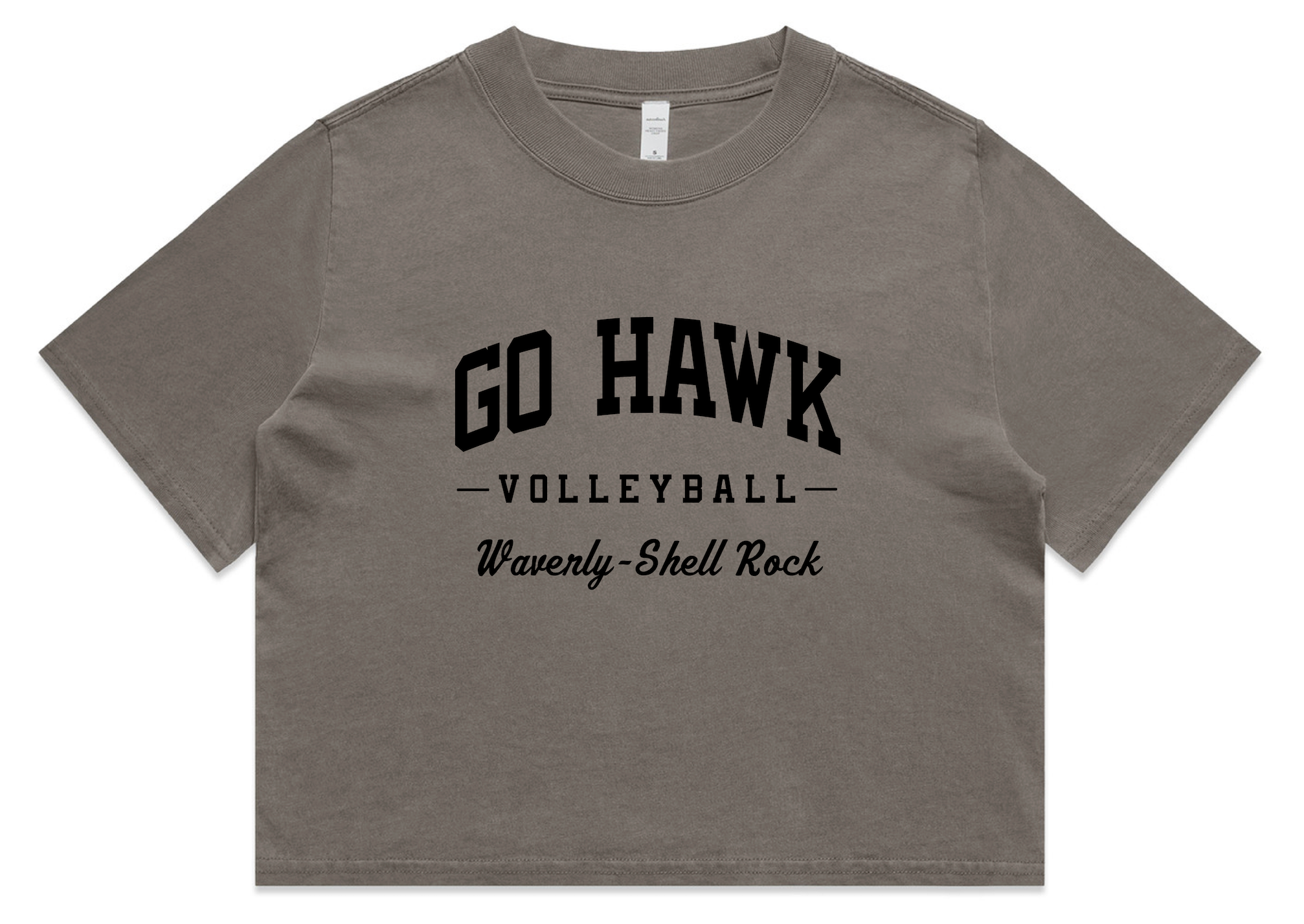 Go Hawk Volleyball Cropped Tee