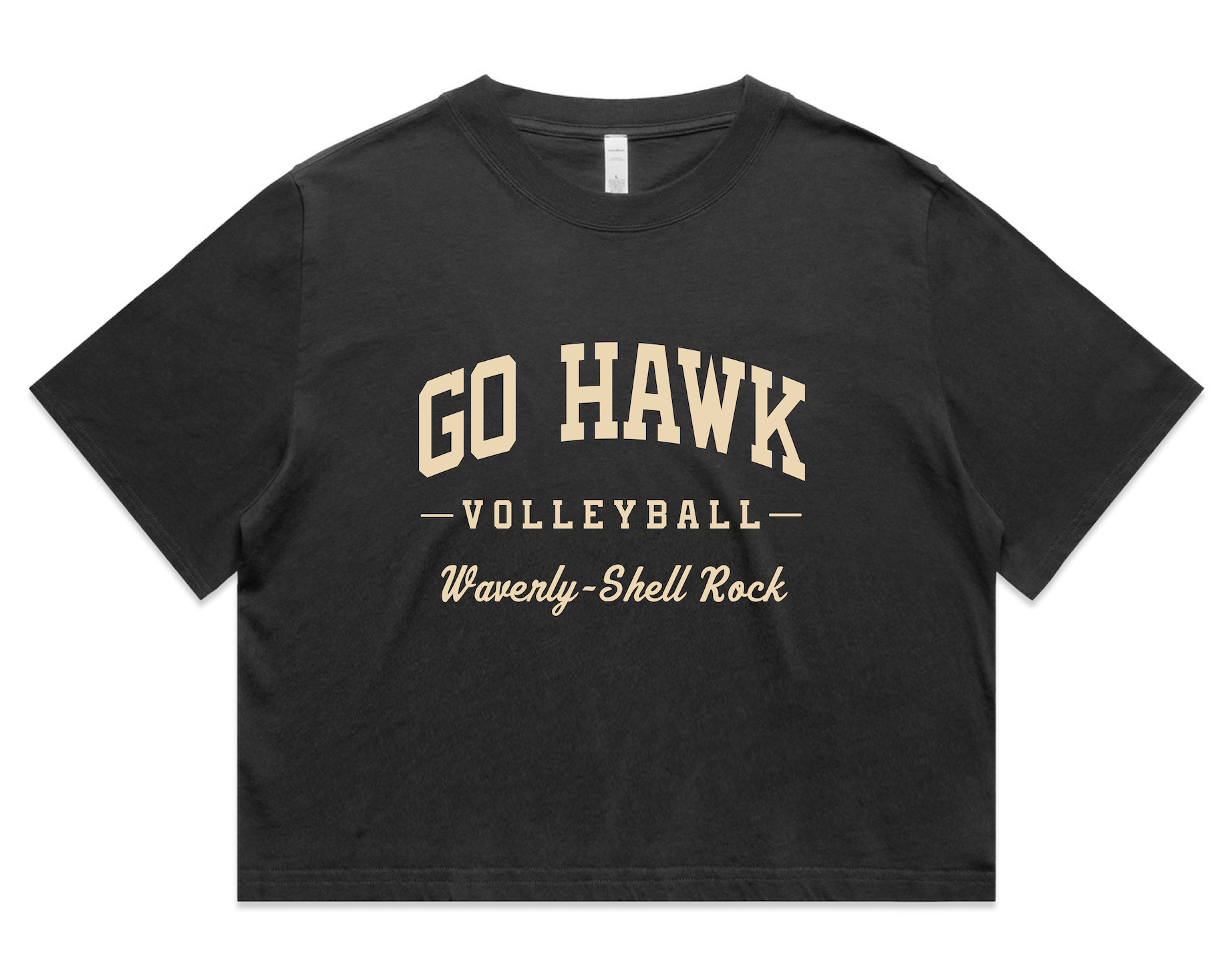 Go Hawk Volleyball Cropped Tee