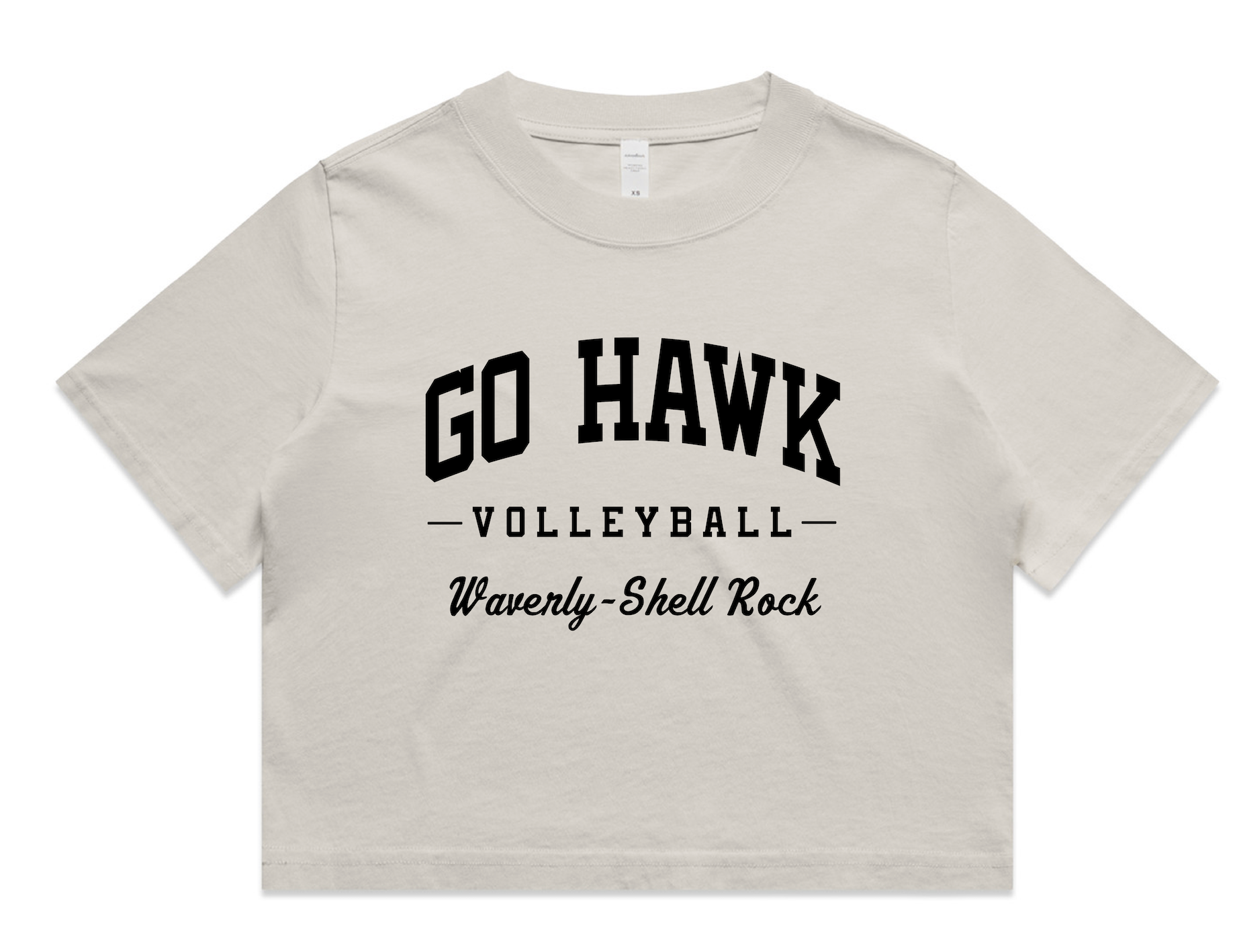 Go Hawk Volleyball Cropped Tee