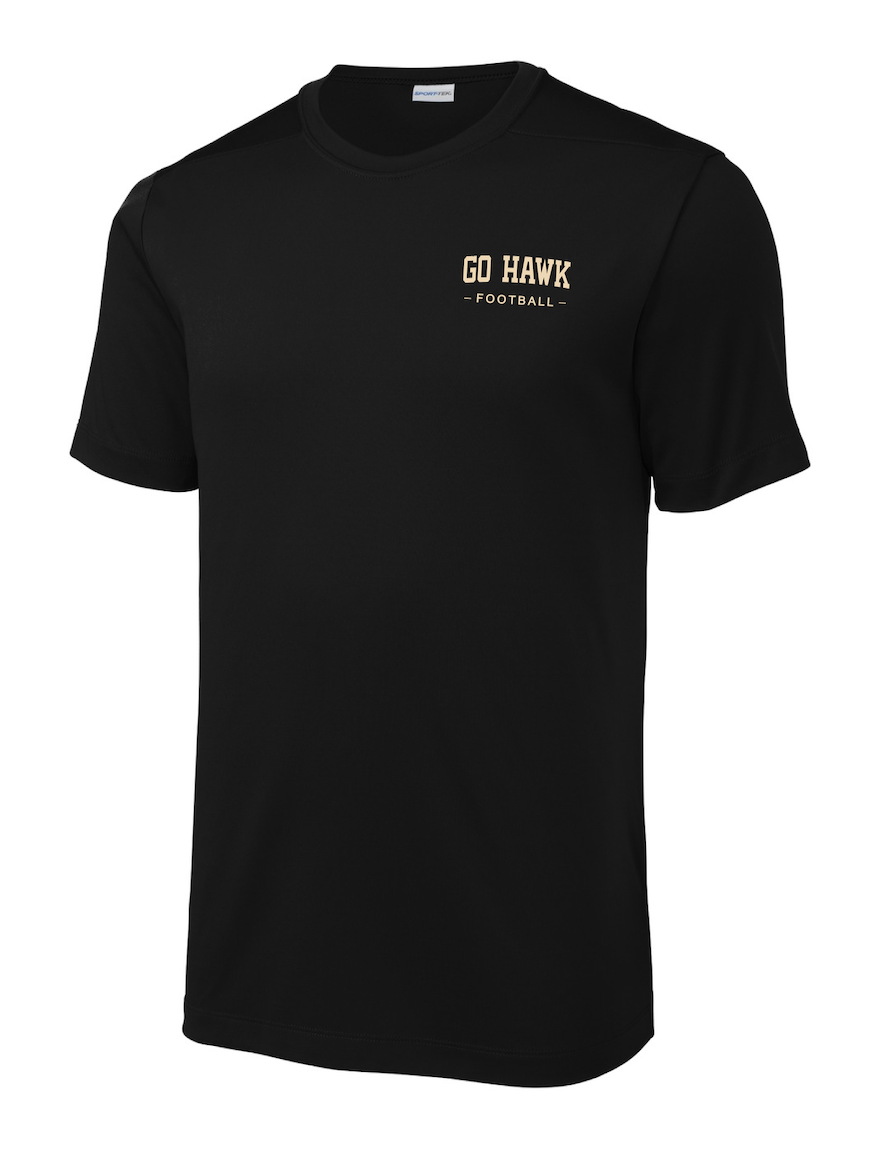 Go Hawk Football Performance Tee