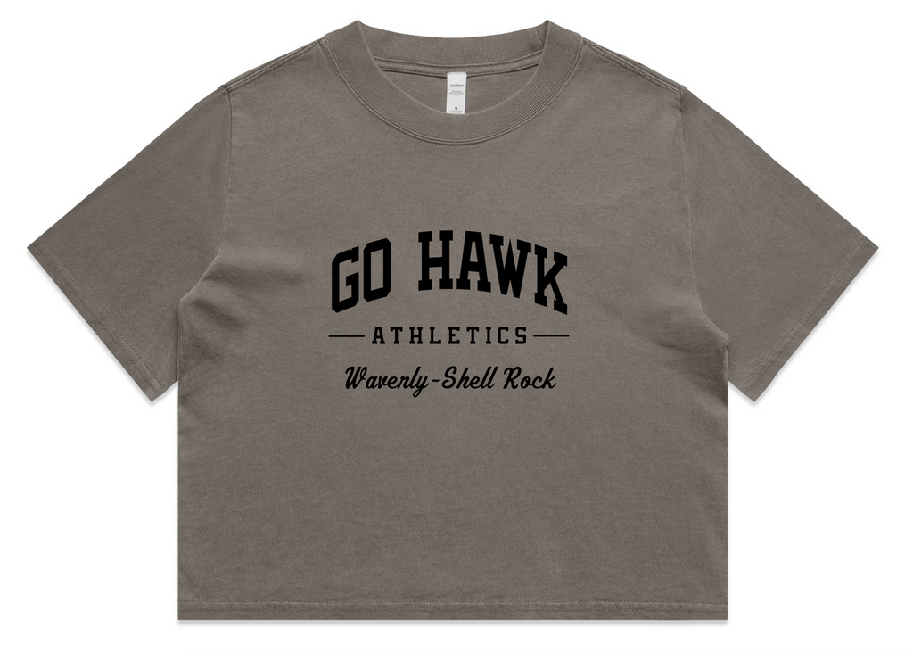 Go Hawk Athletics Cropped Tee