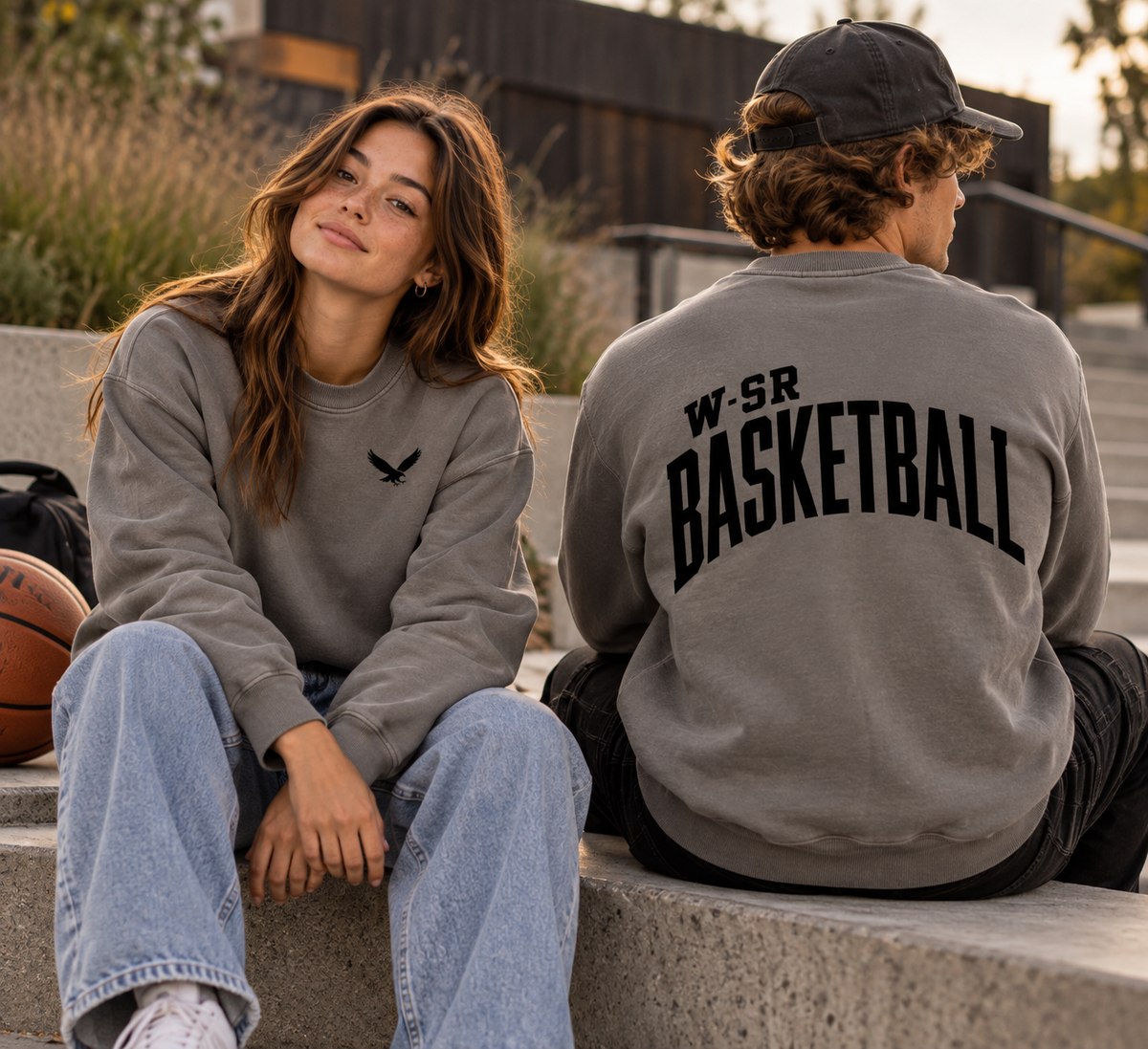 Go Hawk Basketball Heritage Crewneck Sweatshirt