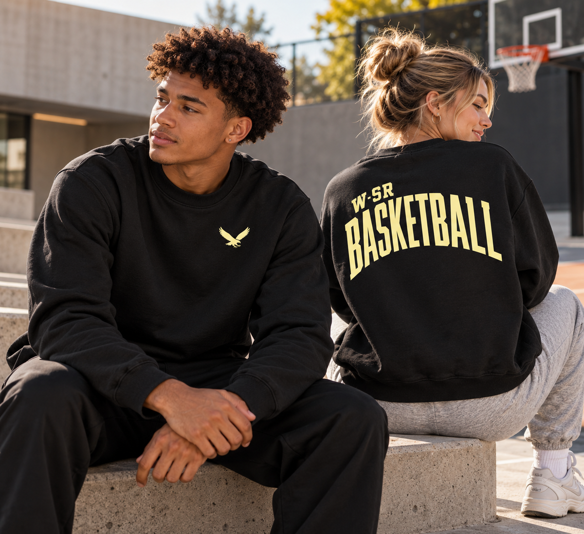 Go Hawk Basketball Heritage Crewneck Sweatshirt