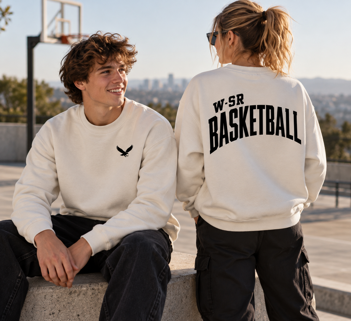 Go Hawk Basketball Heritage Crewneck Sweatshirt